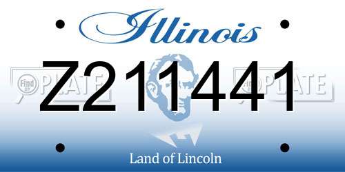 Z211441 Illinois License Plate