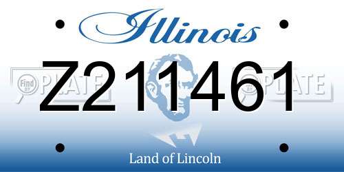 Z211461 Illinois License Plate