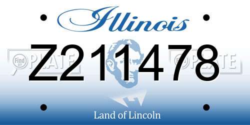 Z211478 Illinois License Plate