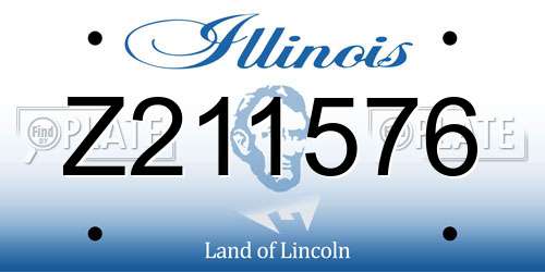 Z211576 Illinois License Plate