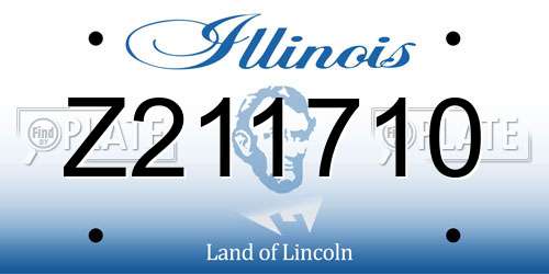 Z211710 Illinois License Plate
