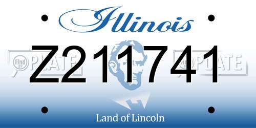 Z211741 Illinois License Plate