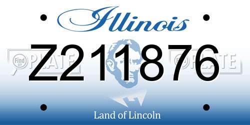 Z211876 Illinois License Plate