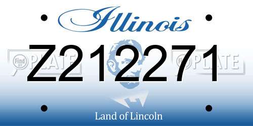 Z212271 Illinois License Plate