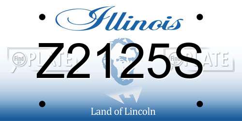 Z2125S Illinois License Plate