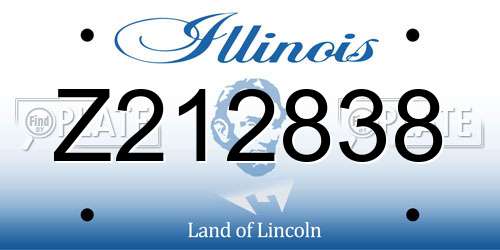 Z212838 Illinois License Plate