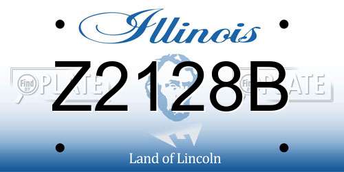 Z2128B Illinois License Plate