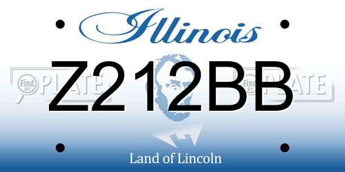 Z212BB Illinois License Plate