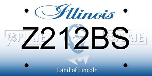 Z212BS Illinois License Plate