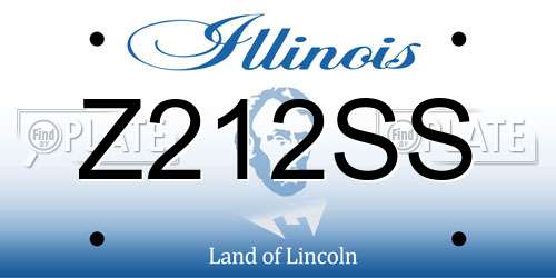 Z212SS Illinois License Plate