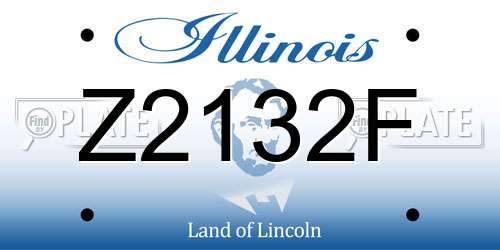 Z2132F Illinois License Plate