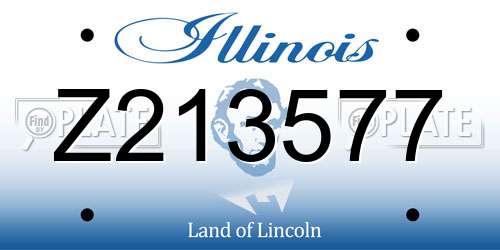 Z213577 Illinois License Plate