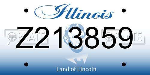 Z213859 Illinois License Plate