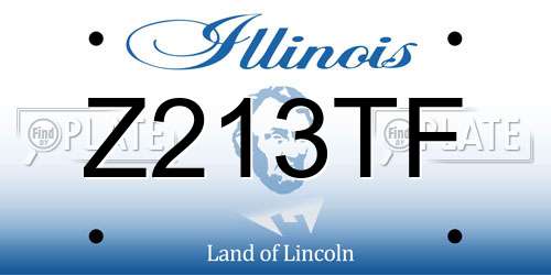 Z213TF Illinois License Plate