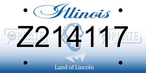 Z214117 Illinois License Plate