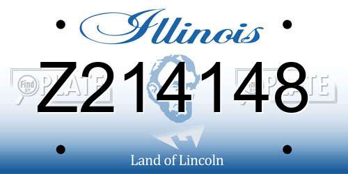 Z214148 Illinois License Plate