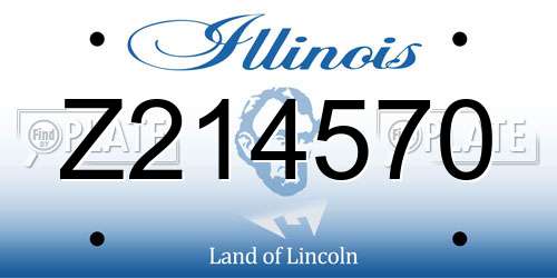 Z214570 Illinois License Plate