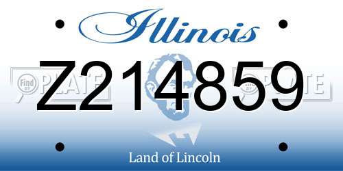 Z214859 Illinois License Plate