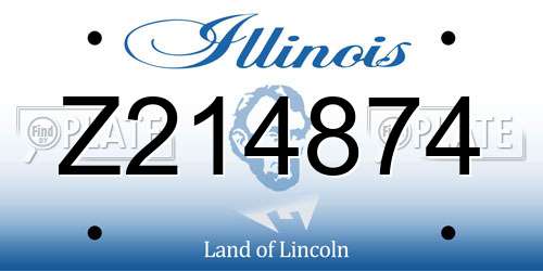 Z214874 Illinois License Plate