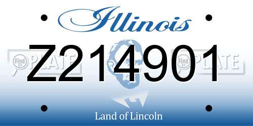 Z214901 Illinois License Plate