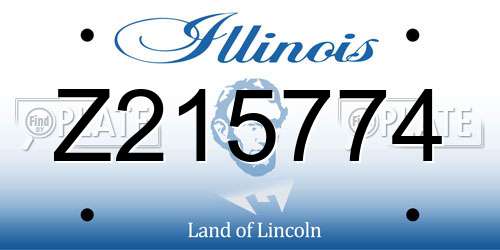 Z215774 Illinois License Plate