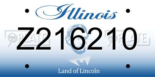 Z216210 Illinois License Plate