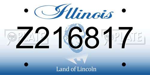 Z216817 Illinois License Plate