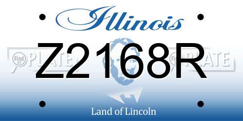 Z2168R Illinois License Plate