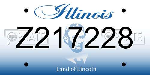 Z217228 Illinois License Plate