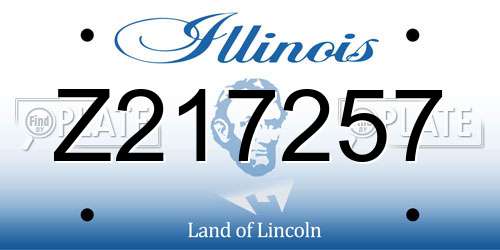 Z217257 Illinois License Plate