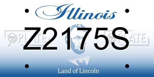 Z2175S Illinois License Plate