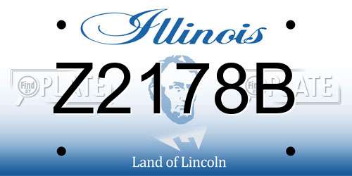 Z2178B Illinois License Plate