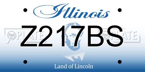Z217BS Illinois License Plate