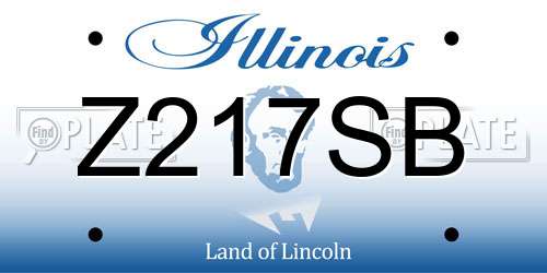 Z217SB Illinois License Plate