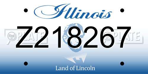 Z218267 Illinois License Plate