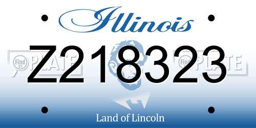 Z218323 Illinois License Plate