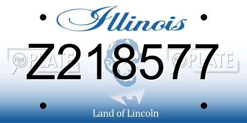 Z218577 Illinois License Plate