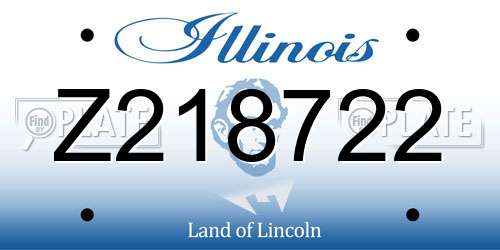 Z218722 Illinois License Plate