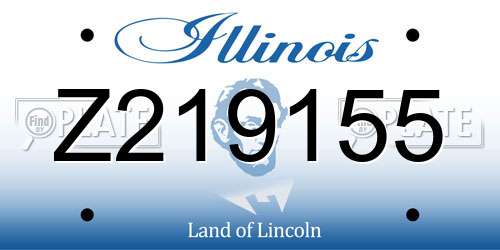Z219155 Illinois License Plate
