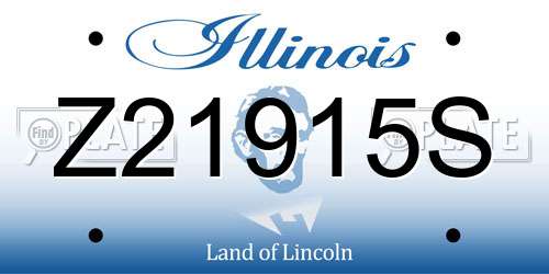 Z21915S Illinois License Plate