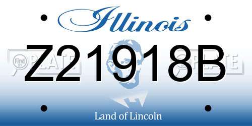 Z21918B Illinois License Plate