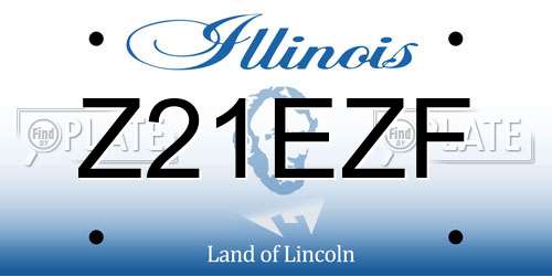 Z21EZF Illinois License Plate
