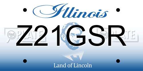 Z21GSR Illinois License Plate