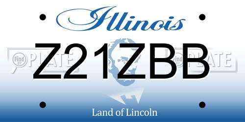 Z21ZBB Illinois License Plate