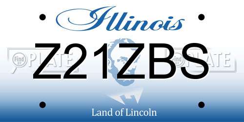 Z21ZBS Illinois License Plate