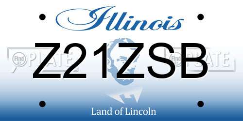 Z21ZSB Illinois License Plate