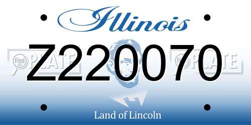 Z220070 Illinois License Plate