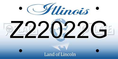 Z22022G Illinois License Plate