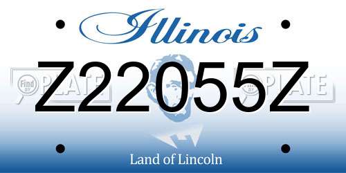 Z22055Z Illinois License Plate