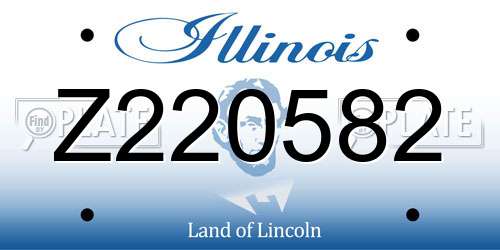Z220582 Illinois License Plate
